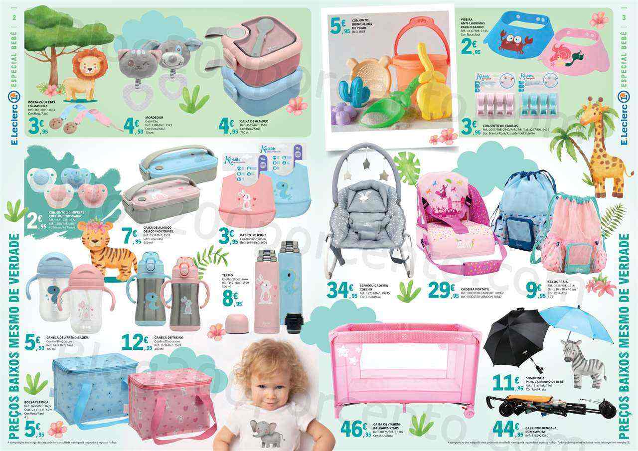 Antevisão Folheto E-LECLERC Bebé Verão Promoções de 30 maio a 11 junho