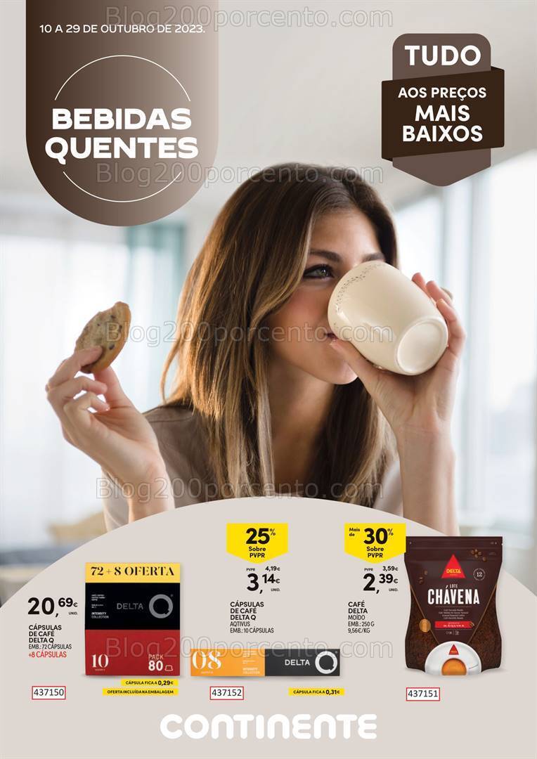 Antevisão Folheto CONTINENTE Especial Bebidas Quentes Promoções de 10 a 29 outubro