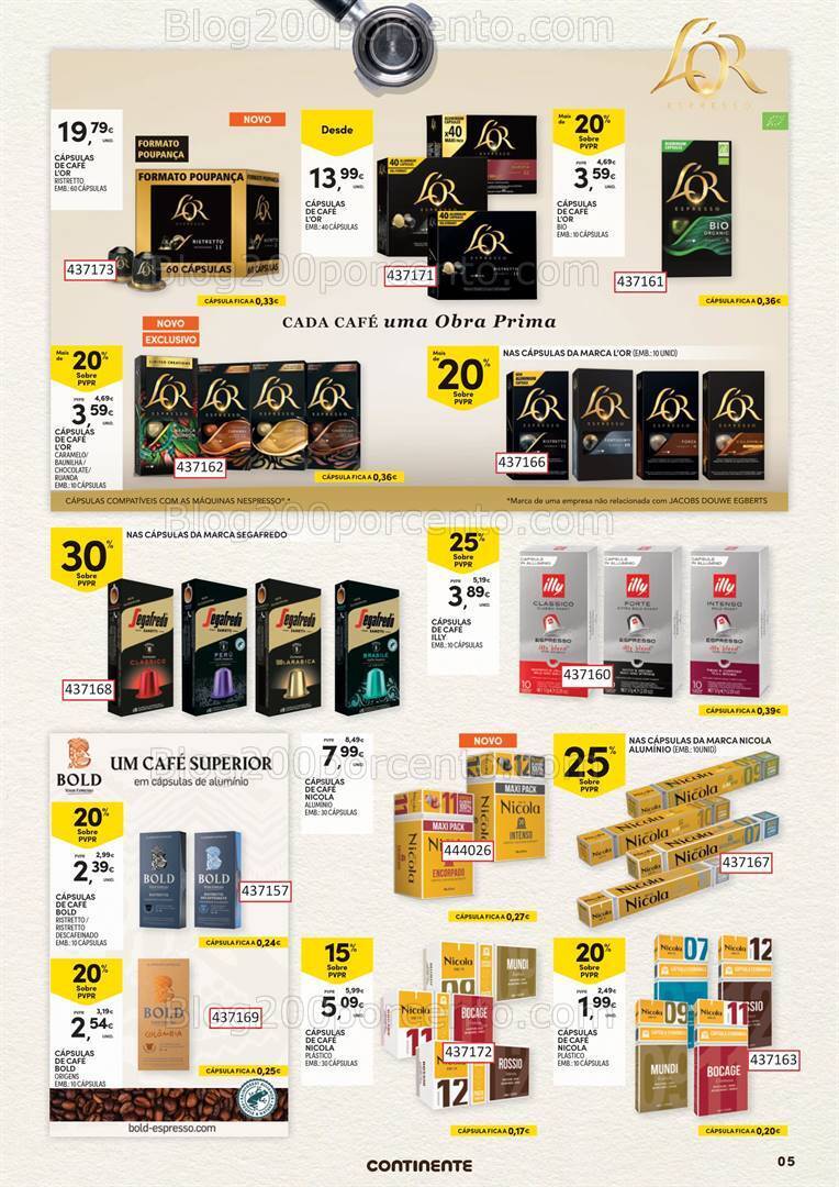 Antevisão Folheto CONTINENTE Especial Bebidas Quentes Promoções de 10 a 29 outubro