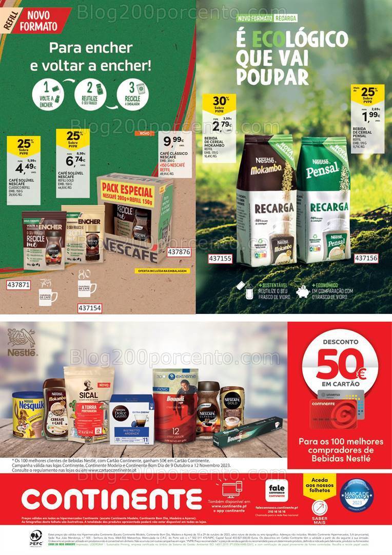 Antevisão Folheto CONTINENTE Especial Bebidas Quentes Promoções de 10 a 29 outubro