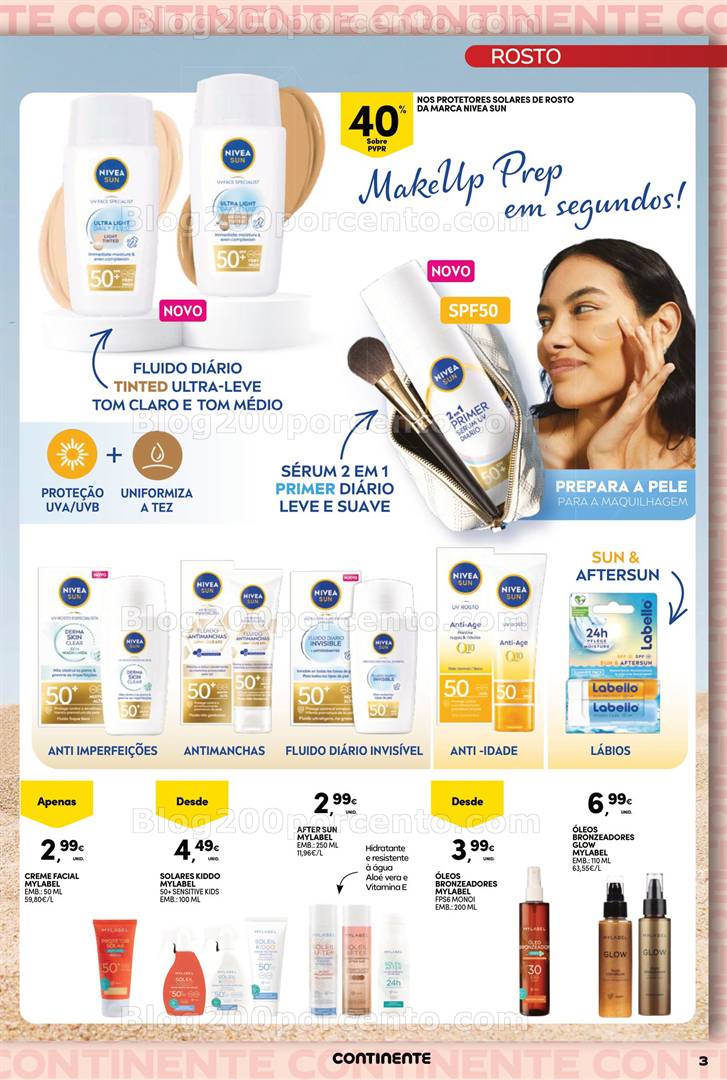 Antevisão Folheto CONTINENTE Beleza Verão Promoções de 6 a 18 maio