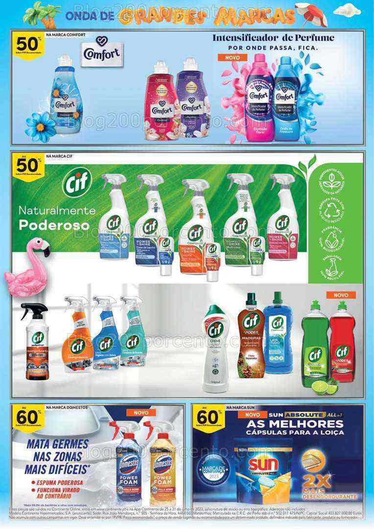 Antevisão Folheto CONTINENTE Grandes Marcas Promoções de 25 a 31 julho