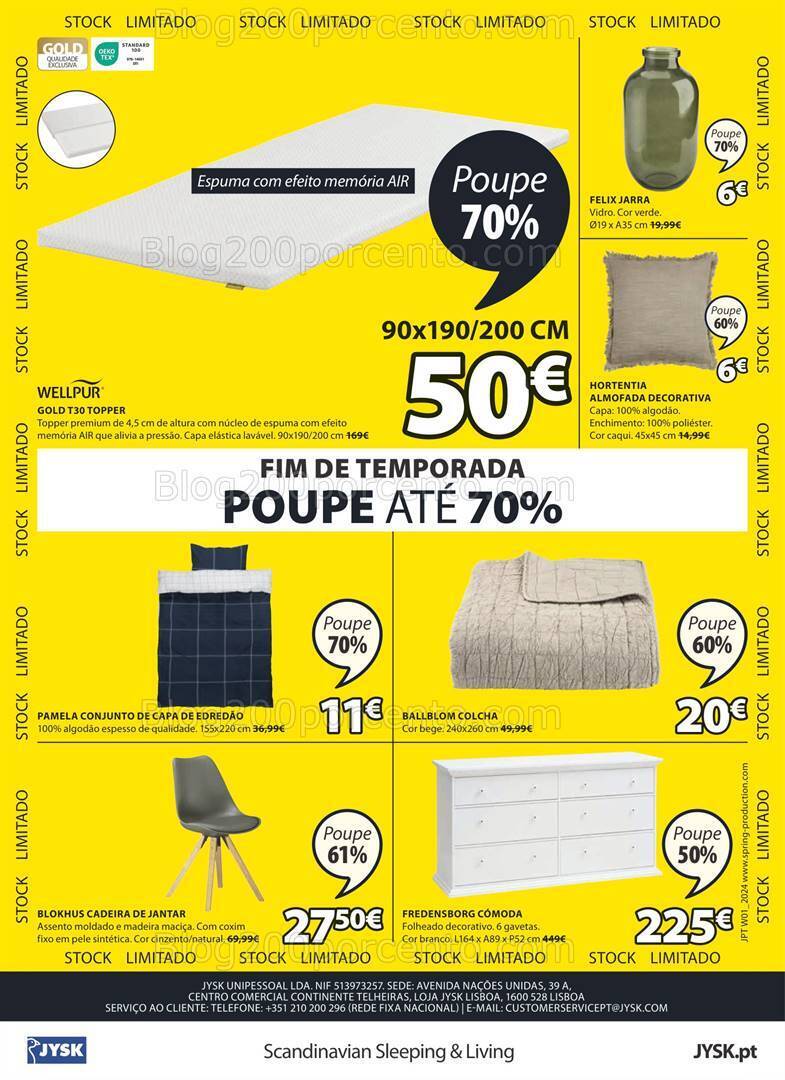 Antevisão Folheto JYSK Promoções de 4 a 31 janeiro