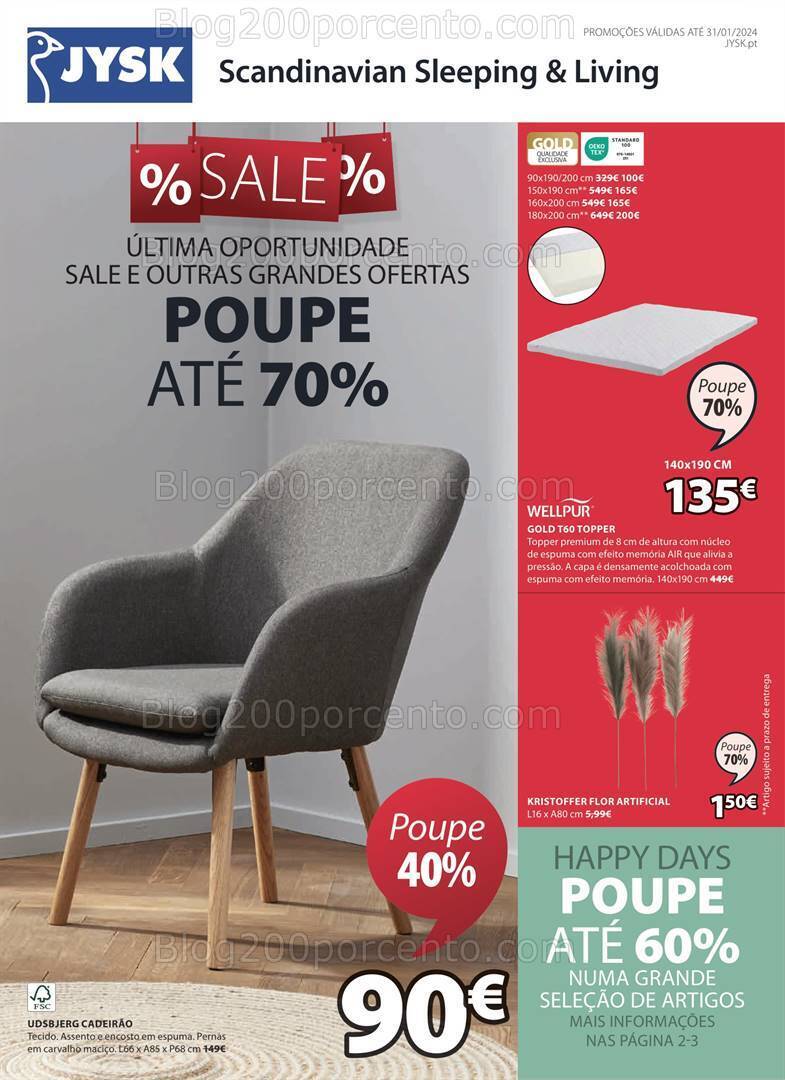 Antevisão Folheto JYSK Promoções de 25 a 31 janeiro