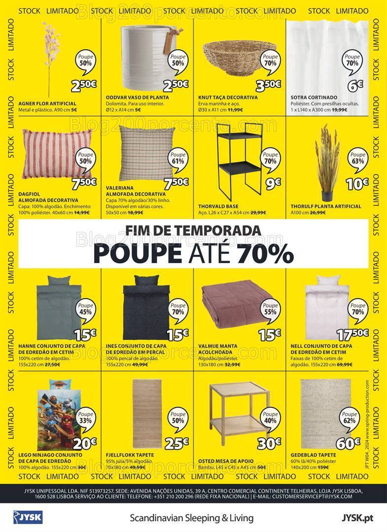 Antevisão Folheto JYSK Promoções de 25 a 31 janeiro