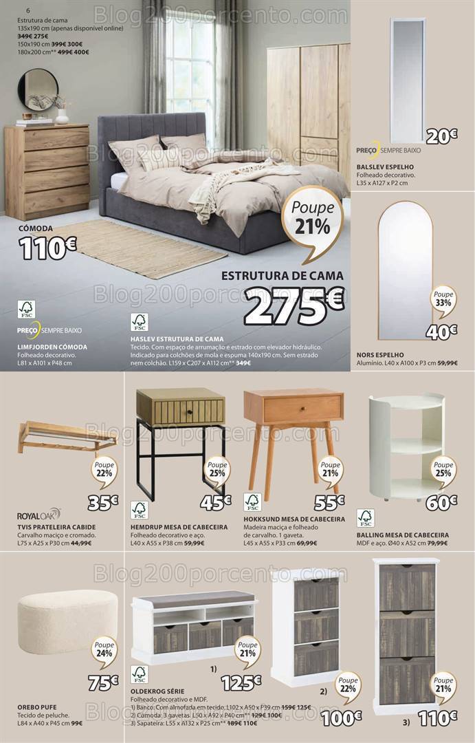 Antevisão Folheto JYSK Promoções de 1 fevereiro a 6 março