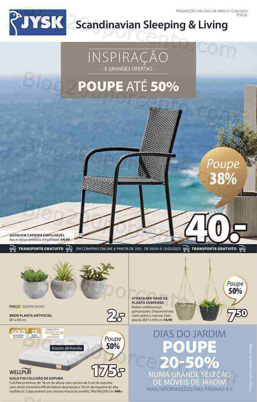 Antevisão Folheto JYSK Promoções de 9 março a 12 abril