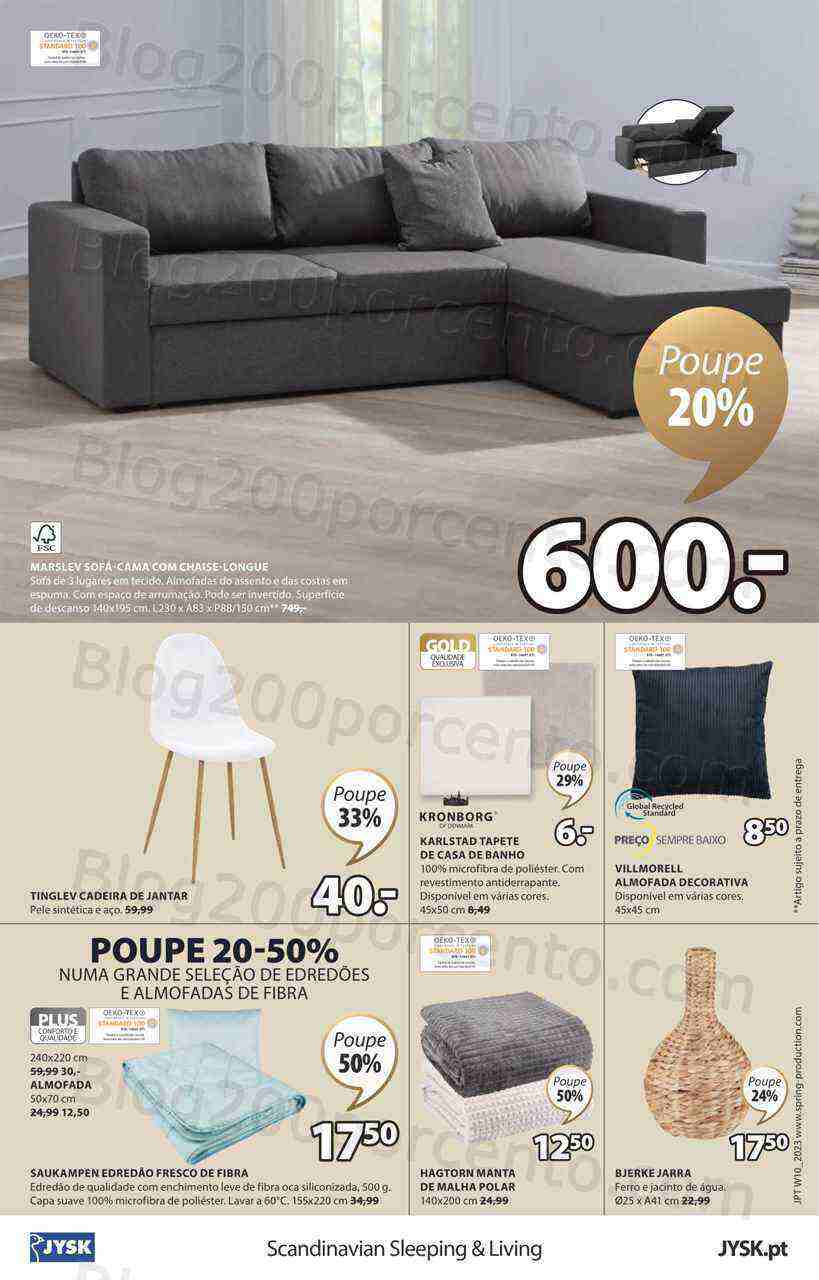 Antevisão Folheto JYSK Promoções de 9 março a 12 abril