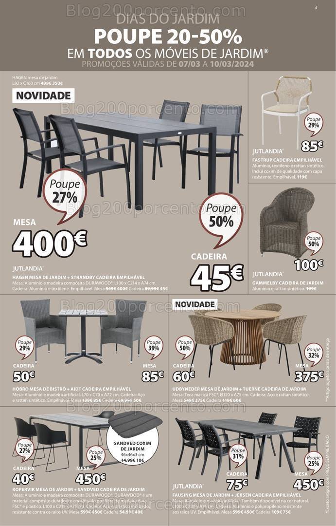 Antevisão Folheto JYSK Promoções de 7 março a 14 abril