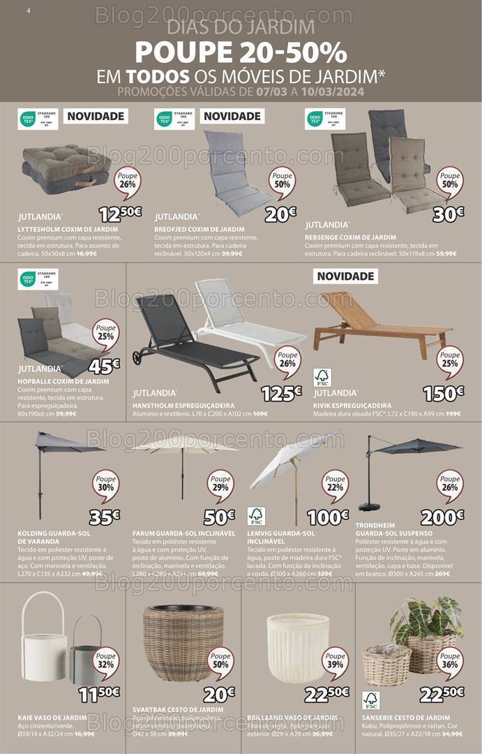 Antevisão Folheto JYSK Promoções de 7 março a 14 abril