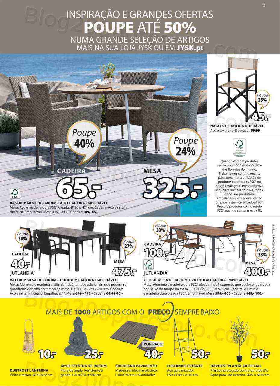 Antevisão Folheto JYSK Promoções de 16 março a 16 abril