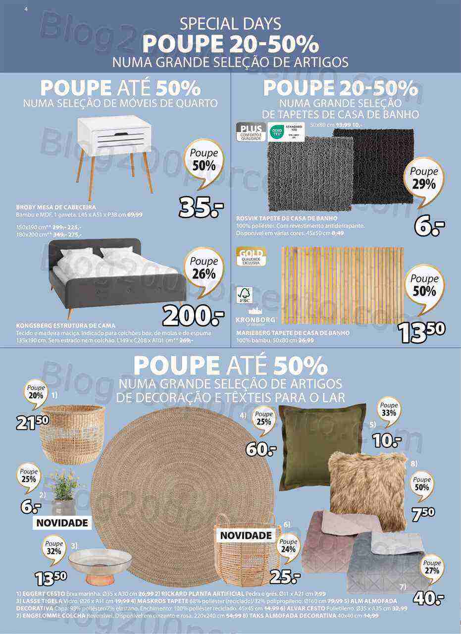 Antevisão Folheto JYSK Promoções de 16 março a 16 abril