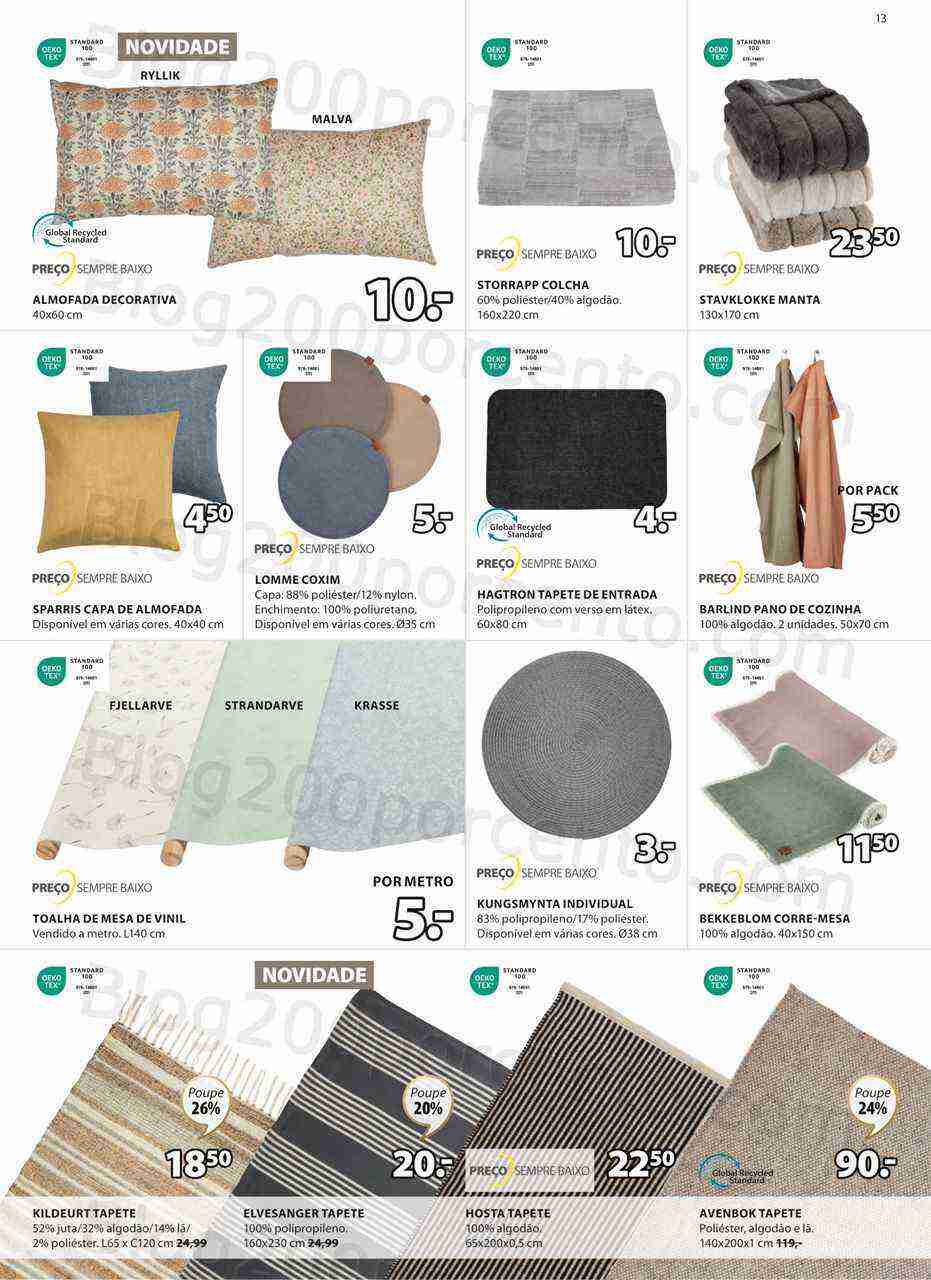 Antevisão Folheto JYSK Promoções de 16 março a 16 abril