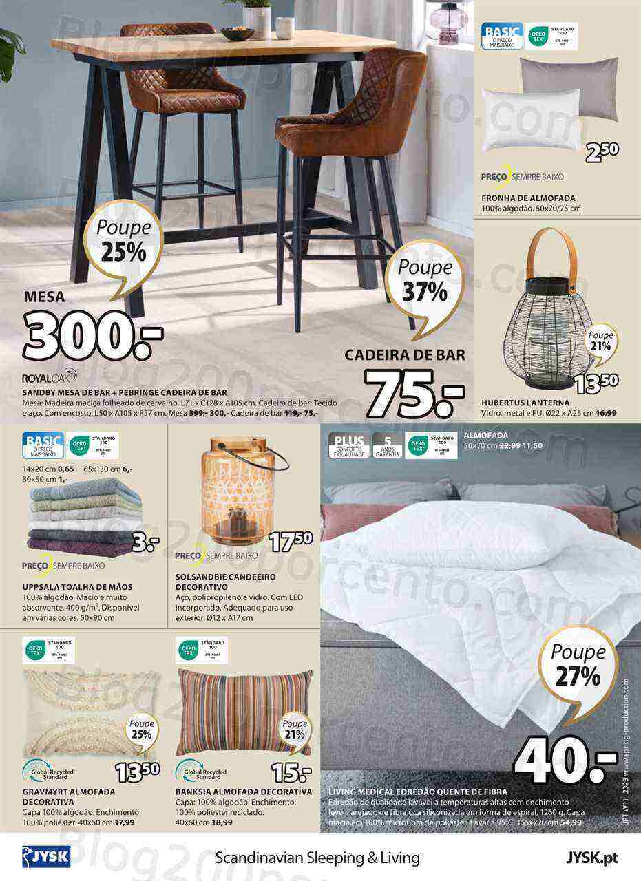 Antevisão Folheto JYSK Promoções de 16 março a 16 abril