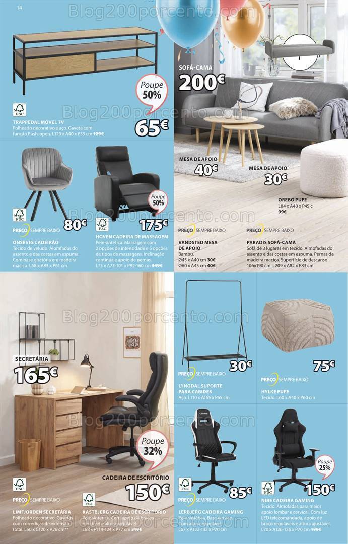 Antevisão Folheto JYSK Promoções de 4 a 14 abril