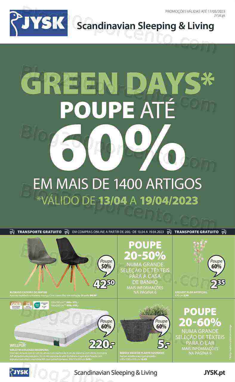Antevisão Folheto JYSK Promoções de 13 abril a 17 maio