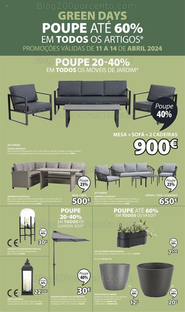 Antevisão Folheto JYSK Extra Promoções de 11 a 14 abril