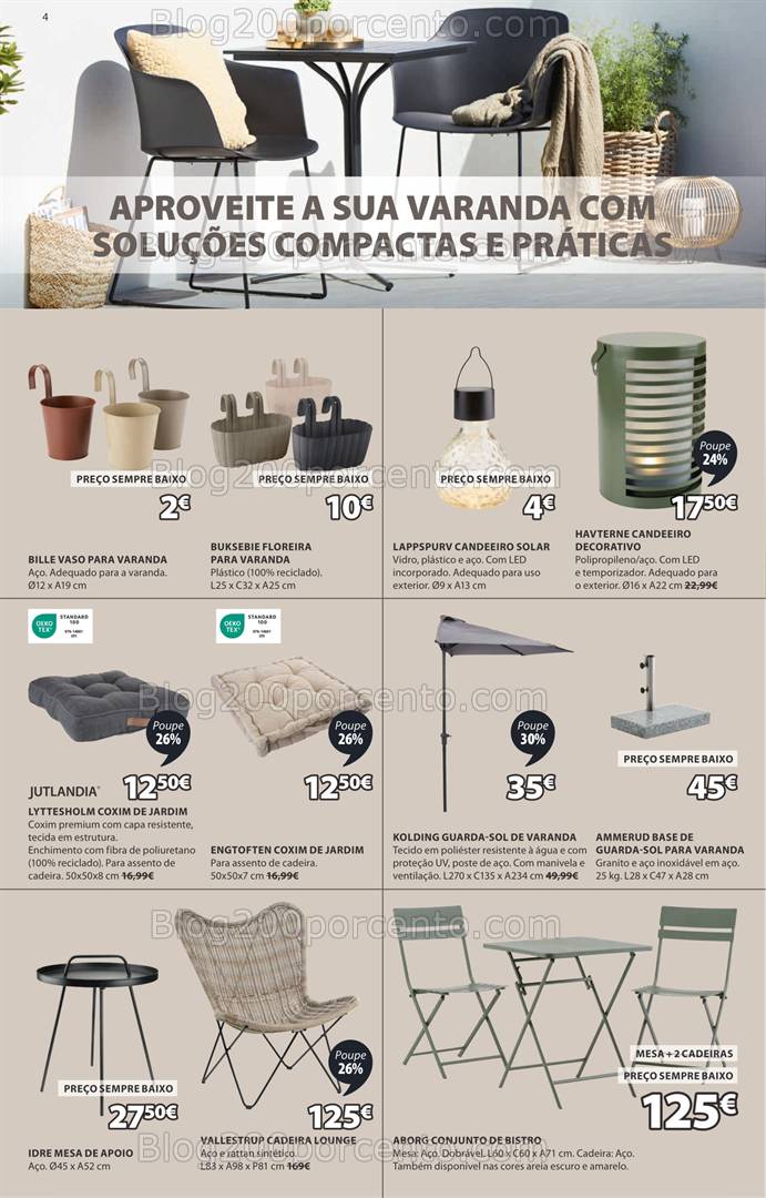 Antevisão Folheto JYSK Promoções de 10 a 30 abril