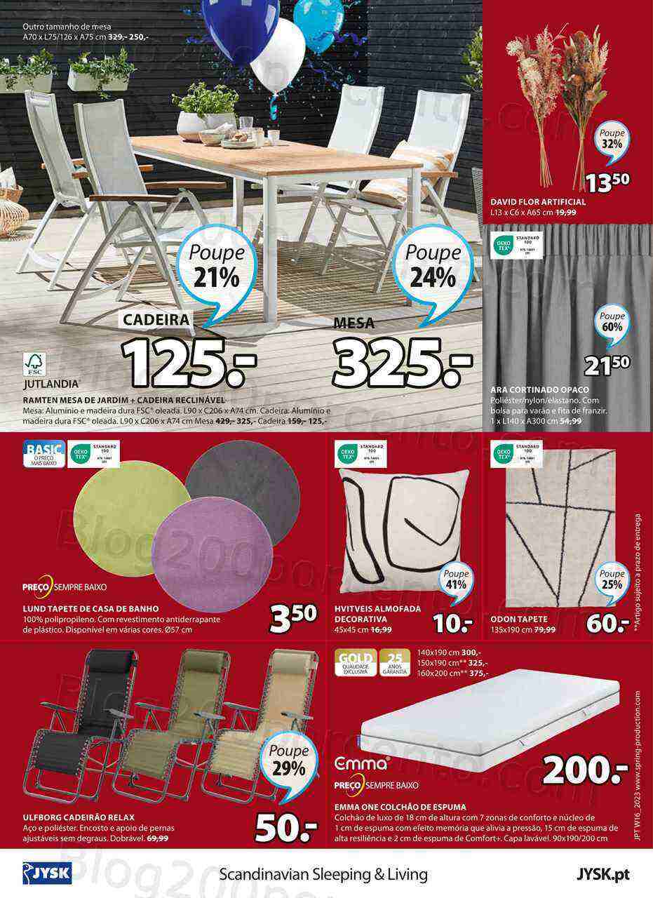 Antevisão Folheto JYSK Promoções de 20 abril a 17 maio