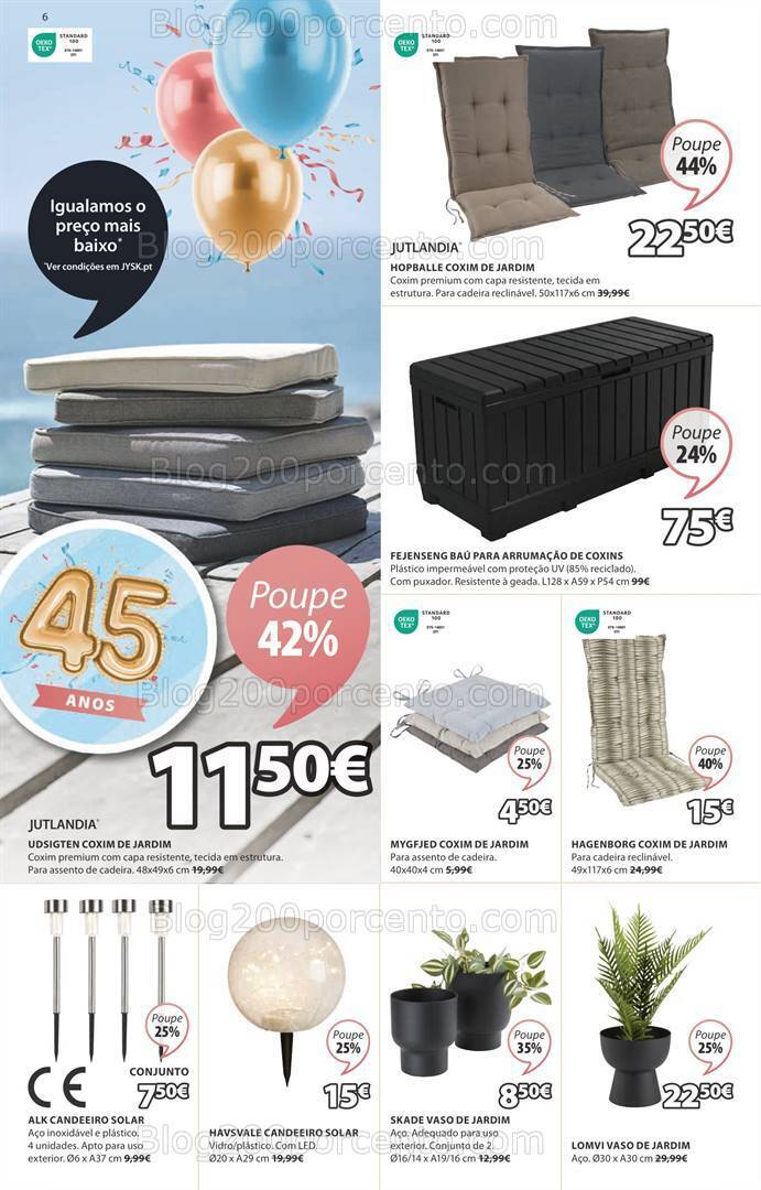 Antevisão Folheto JYSK Aniversário Promoções de 11 abril a 15 maio