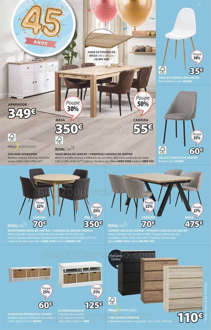 Antevisão Folheto JYSK Aniversário Promoções de 11 abril a 15 maio