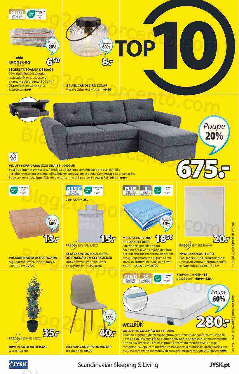 Antevisão Folheto JYSK Promoções de 27 abril a 17 maio