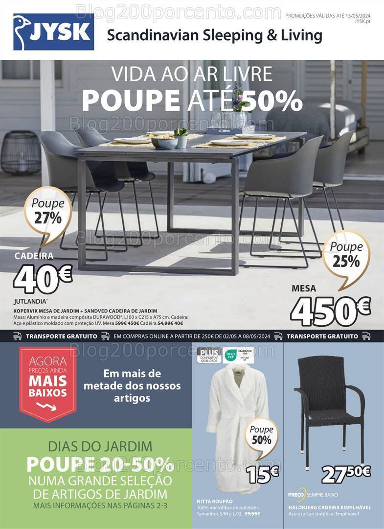 Antevisão Folheto JYSK Promoções de 2 a 15 maio