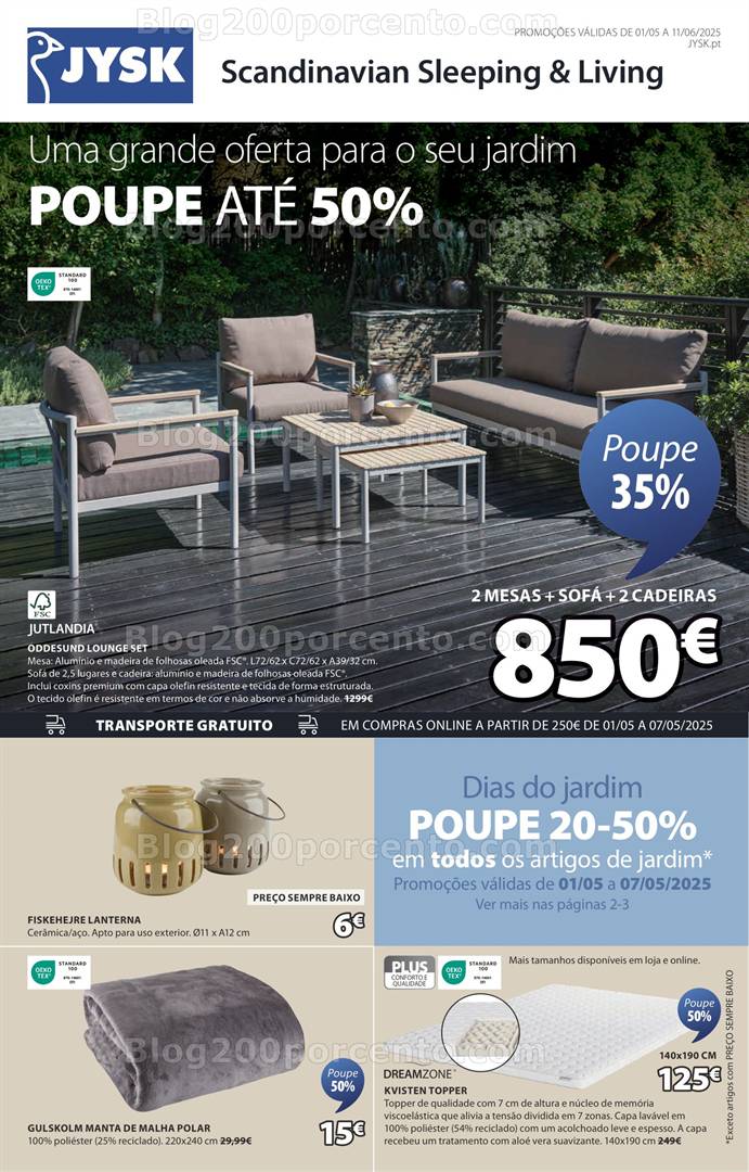 Antevisão Folheto JYSK Promoções de 1 de maio a 11 junho
