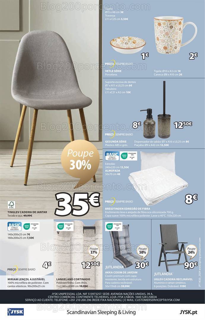 Antevisão Folheto JYSK Promoções de 16 maio a 26 junho