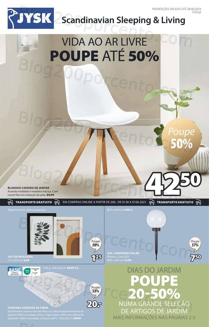 Antevisão Folheto JYSK Promoções de 1 a 26 junho