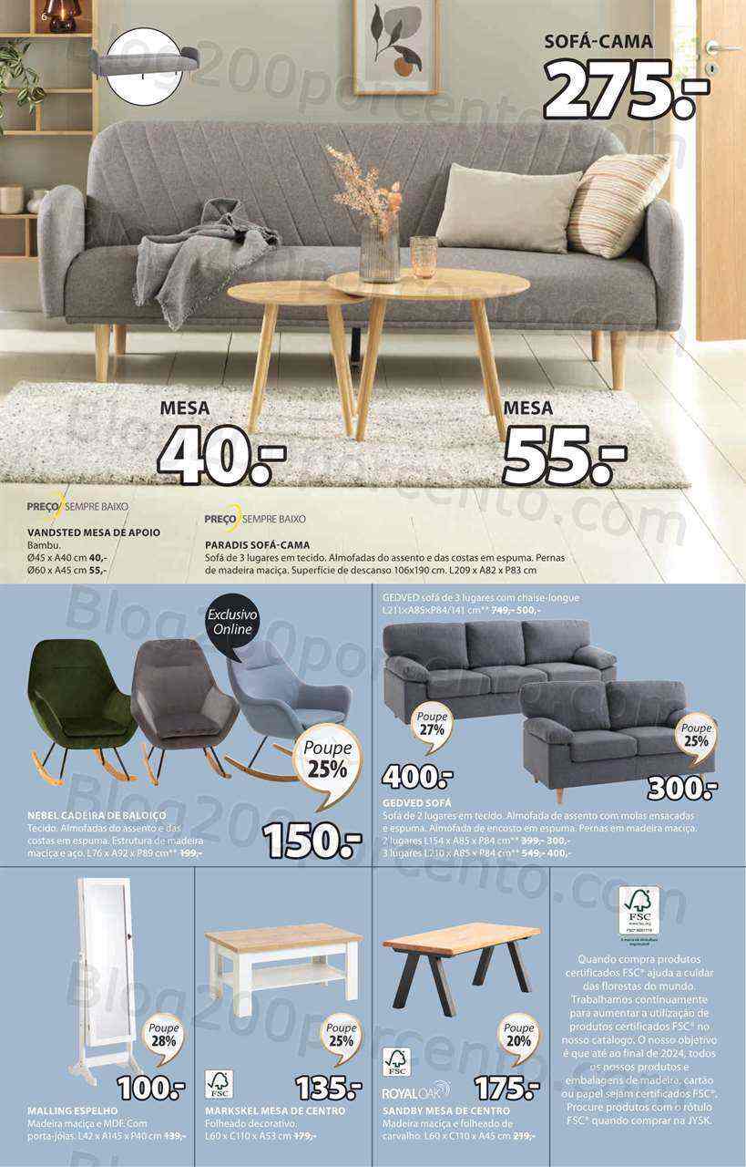 Antevisão Folheto JYSK Promoções de 1 a 26 junho