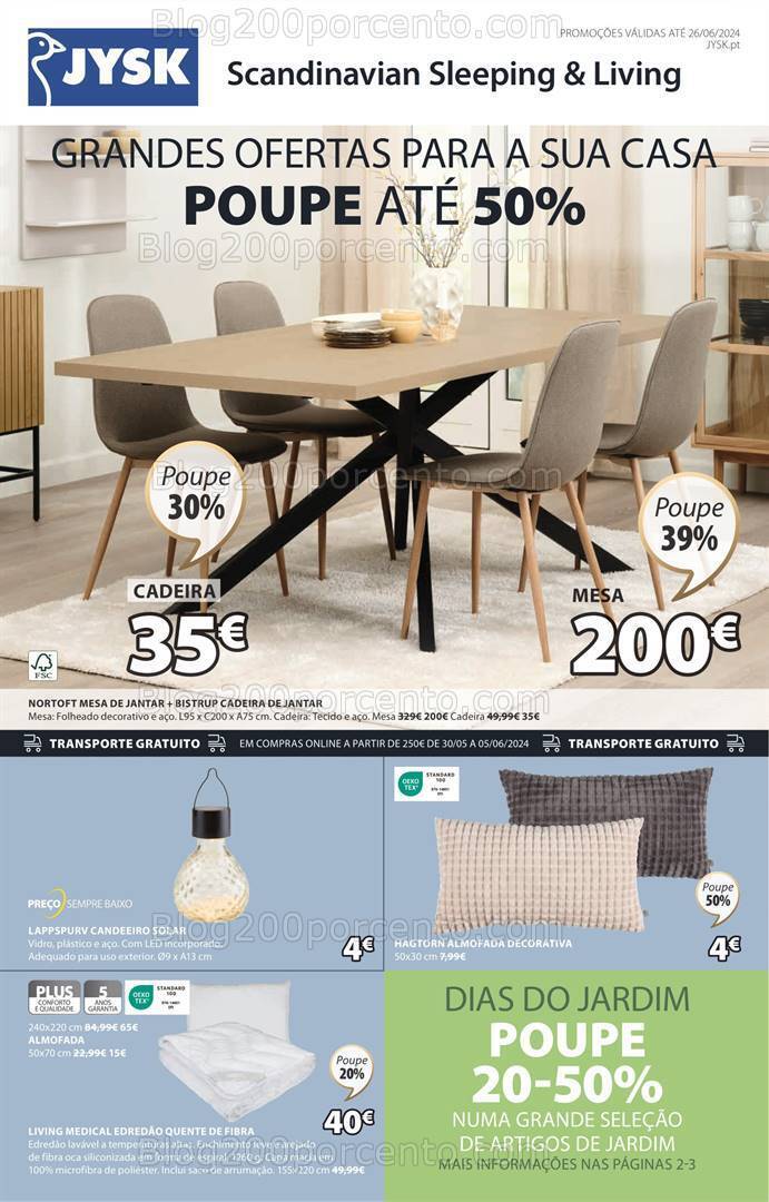 Antevisão Folheto JYSK Promoções de 30 maio a 26 junho