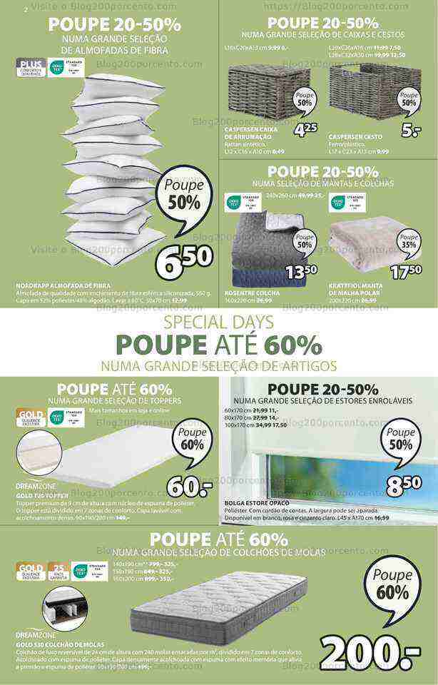 Antevisão Folheto JYSK Promoções de 15 a 28 junho