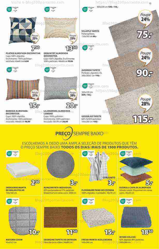 Antevisão Folheto JYSK Promoções de 15 a 28 junho
