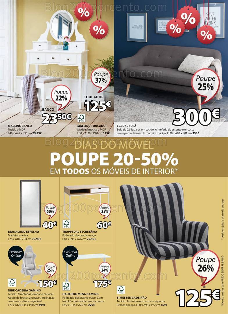 Antevisão Folheto JYSK Saldos de Verão Promoções até 26 junho