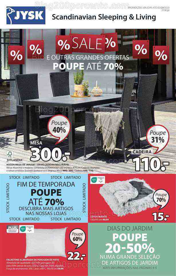 Antevisão Folheto JYSK Promoções de 29 junho a 2 agosto