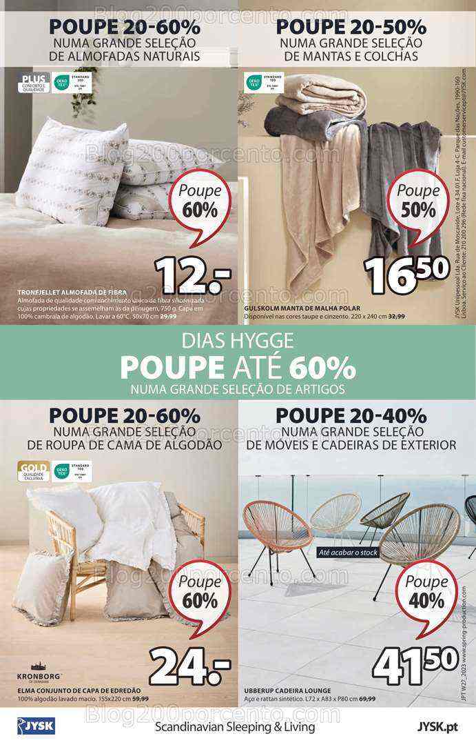 Antevisão Folheto JYSK Promoções até 2 agosto