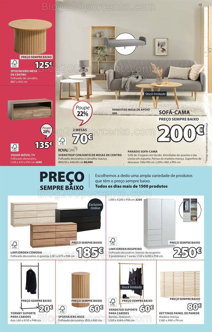 Antevisão Folheto JYSK Saldos Promoções até 31 julho