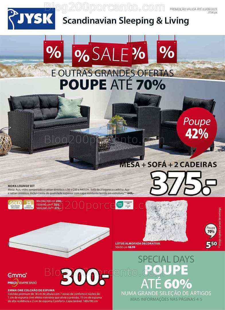 Antevisão Folheto JYSK Promoções de 13 julho a 2 agosto