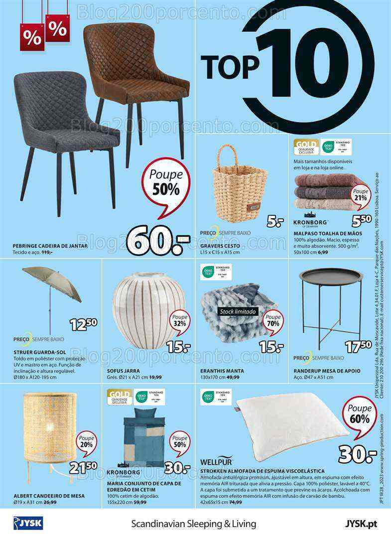 Antevisão Folheto JYSK Promoções de 13 julho a 2 agosto