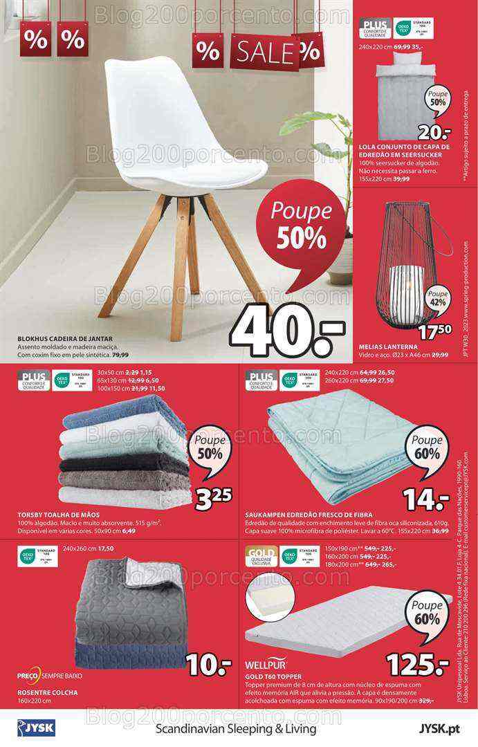 Antevisão Folheto JYSK Saldos Promoções de 27 julho a 6 agosto