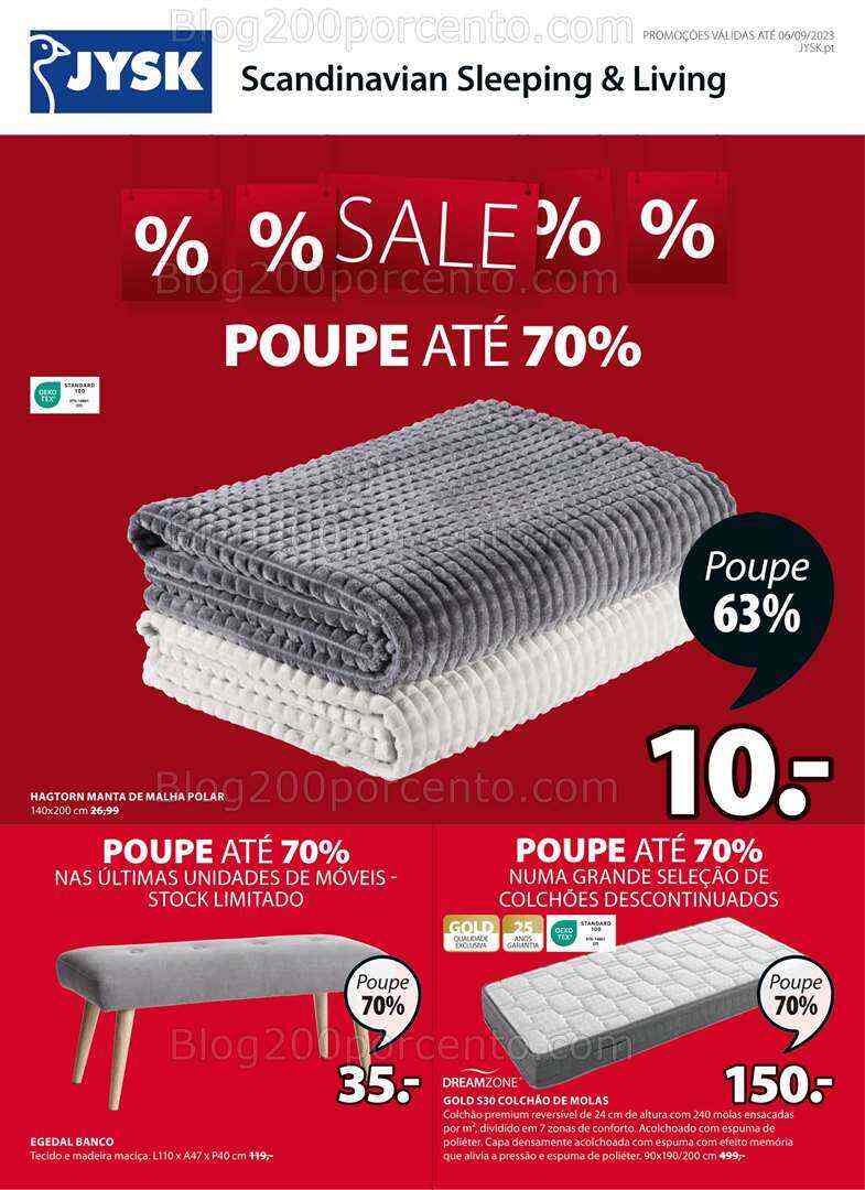 Antevisão Folheto JYSK Promoções de 3 agosto a 6 setembro