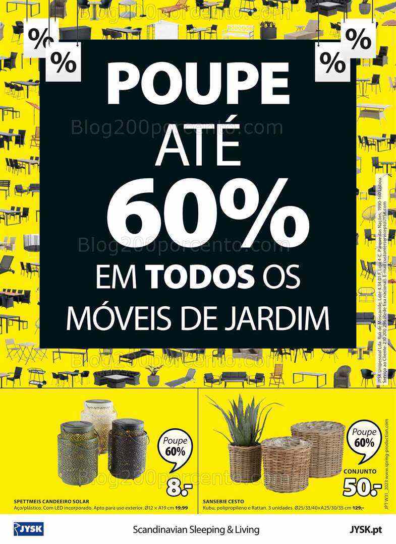 Antevisão Folheto JYSK Promoções de 3 agosto a 6 setembro