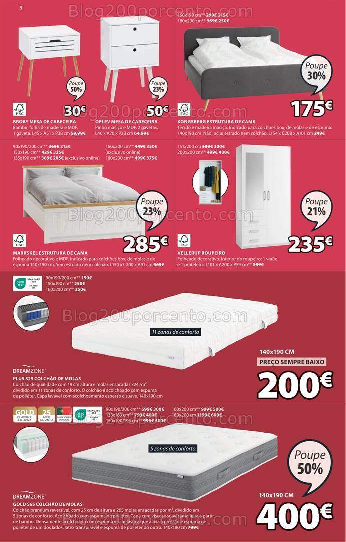 Antevisão Folheto JYSK Saldos de Verão Promoções de 1 agosto a 4 setembro