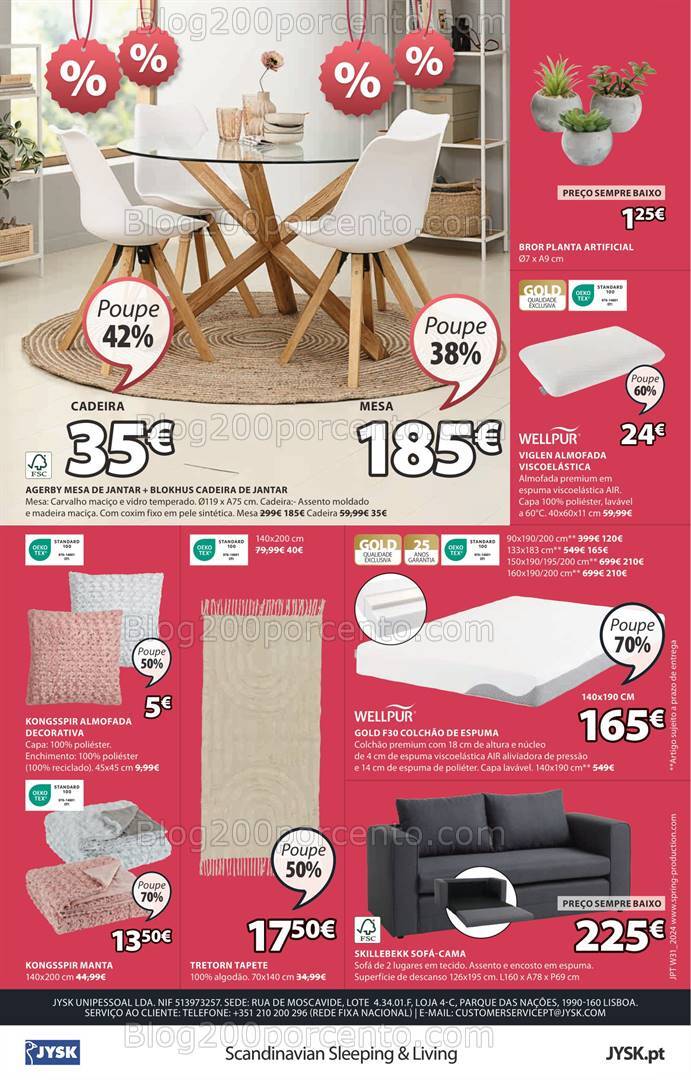 Antevisão Folheto JYSK Saldos de Verão Promoções de 1 agosto a 4 setembro