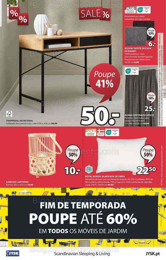 Antevisão Folheto JYSK Promoções de 10 agosto a 6 setembro