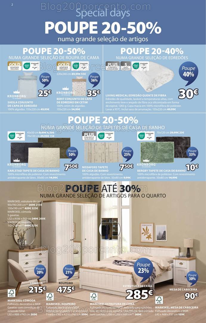 Antevisão Folheto JYSK Promoções de 22 agosto a 4 setembro