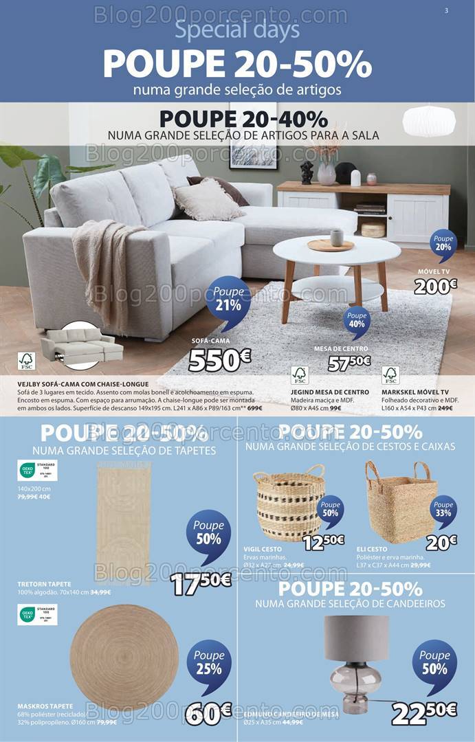 Antevisão Folheto JYSK Promoções de 22 agosto a 4 setembro