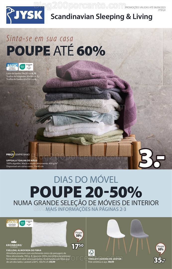 Antevisão Folheto JYSK Promoções de 31 agosto a 6 setembro