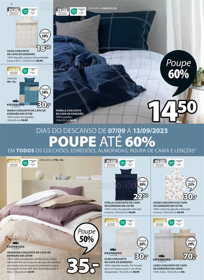 Antevisão Folheto JYSK Promoções de 7 setembro a 18 outubro